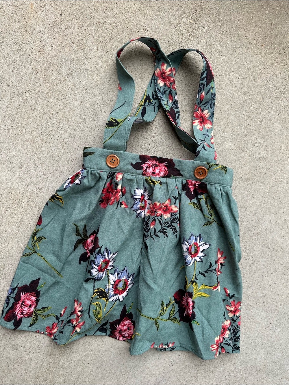 NWT Baileys Blossoms Overall Dress Floral 4T